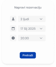 Widget za rezervaciju dizajniran za restoranske webstranice